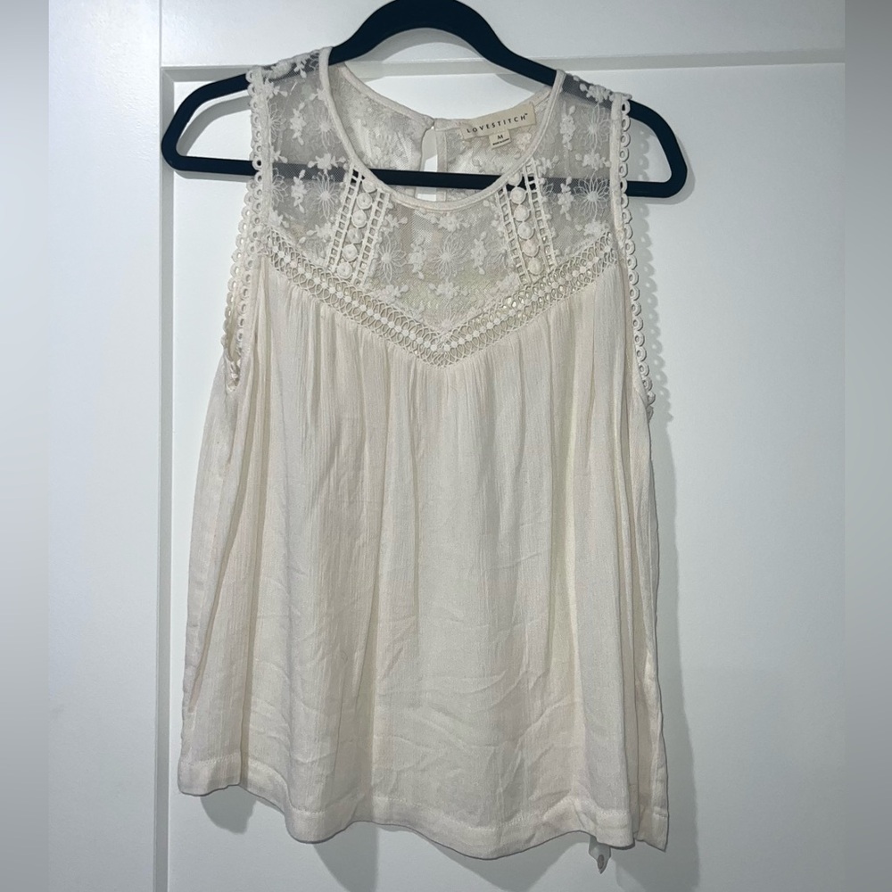 Lovestitch Lace Crochet Tank Top